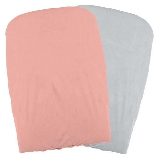 Domiva Lot 2 Housses Matelas A Langer - Peche-Perle
