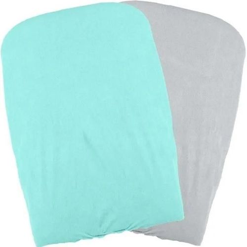 Domiva Lot 2 Housses Matelas A Langer - Aqua-Perle