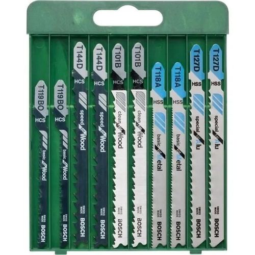 Jeu de 10 lames de scie sauteuse Bosch 2609256746