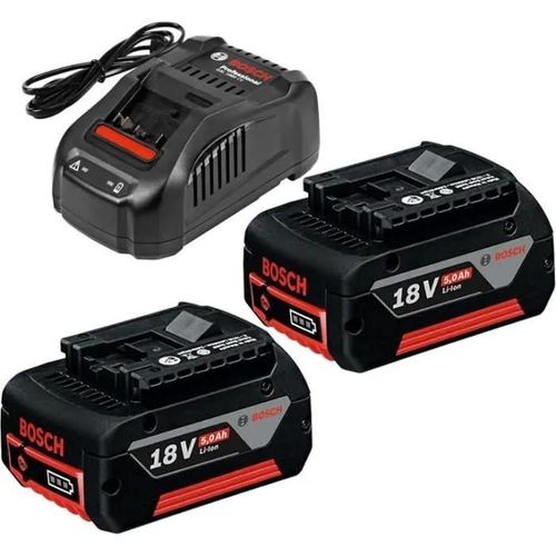 Pack 2 Batteries 5,0 Ah BOSCH 1600A00B8J GBA 18V + Chargeur GAL1880 CV