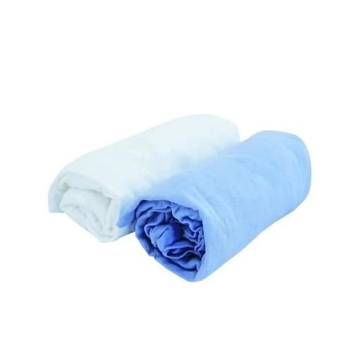 Drap Housse Jersey 70 X 140 Cm Lot De 2 Blanc / Ciel