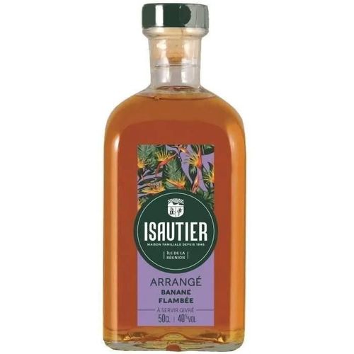 Rhum Isautier - Arrange Banane Flambee - Rhum Arrange - La Reunion - 40%Vol - 50cl