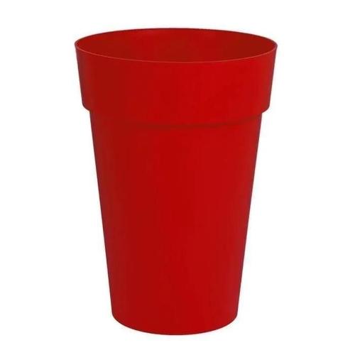 Vase Haut Rond Toscane Rouge Rubis - 46 X 65 Cm 67l - Eda Plastiques