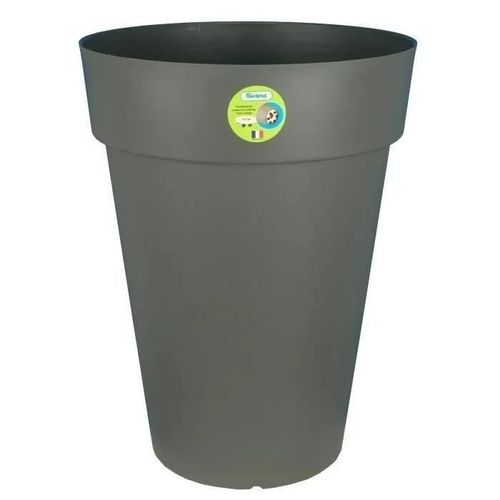 Riviera Pot De Fleurs Soleilla - Rond - Ø 50 X 66 Cm - Gris Pailleté