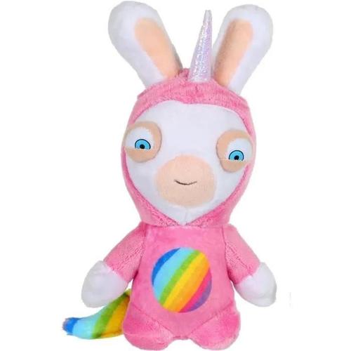 Lapins Cretins Peluche Licorne Lapicorne Sonore Rose