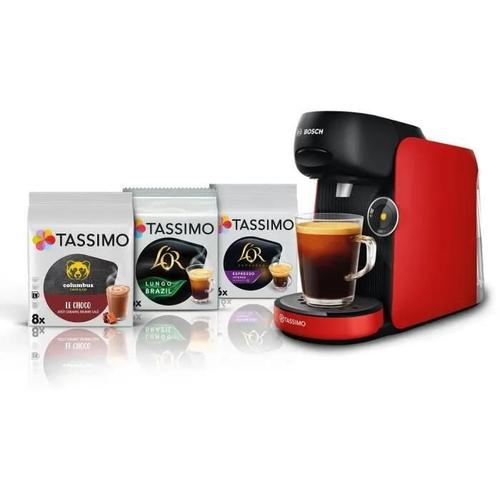 Machine a café + 3 packs T-discs - BOSCH - TASSIMO FINESSE TAS163E - 1400 W - 0.7 L - Multi-boissons - IntensityBoost - Noir