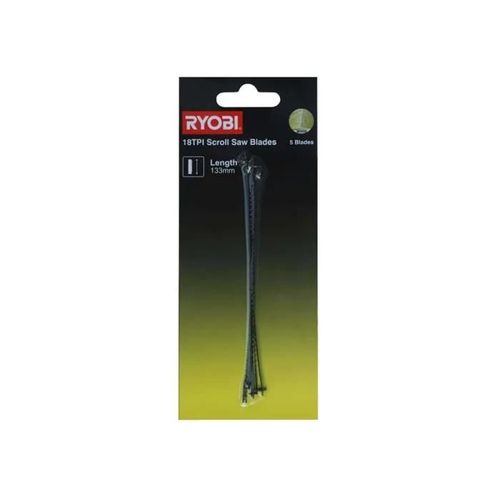 5 lames à chantourner RYOBI pour scie à chantourner RSW1240G SSB18TPI