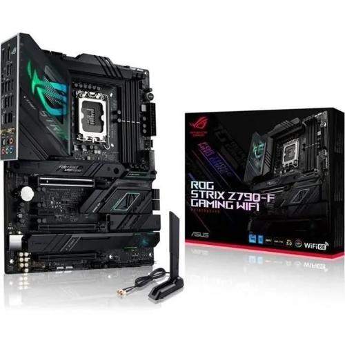 ASUS ROG Strix Z790-F Gaming WiFi - Carte-mère - ATX - Socket LGA1700 - Z790 Chipset - USB-C 3.2 Gen 2x2, USB-C 3.2 Gen2, USB 3.2 Gen 1, USB 3.2 Gen 2 - 2.5 Gigabit LAN, Wi-Fi 6, Bluetooth -...