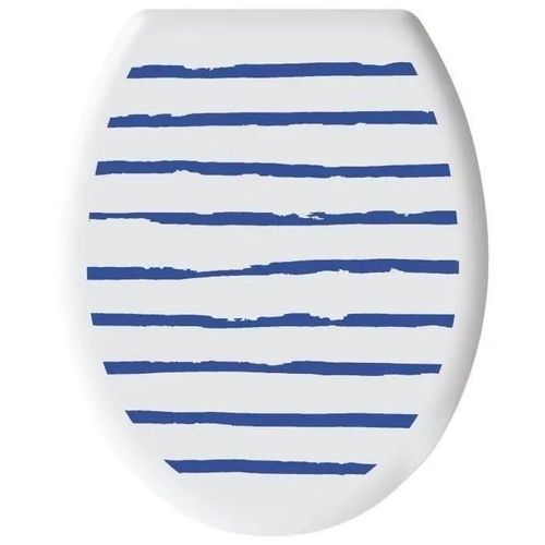 DESIGN Abattant WC - Charnieres plastique - Polypropylene - Motif marin - Bleu majorelle
