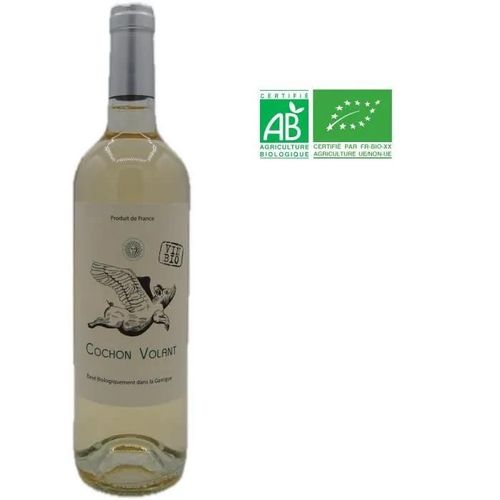 Château Des Caraguilhes Cuvée Le Cochon Volant 2023 Pays D'oc - Vin Blanc De Languedoc-Roussillon - Bio