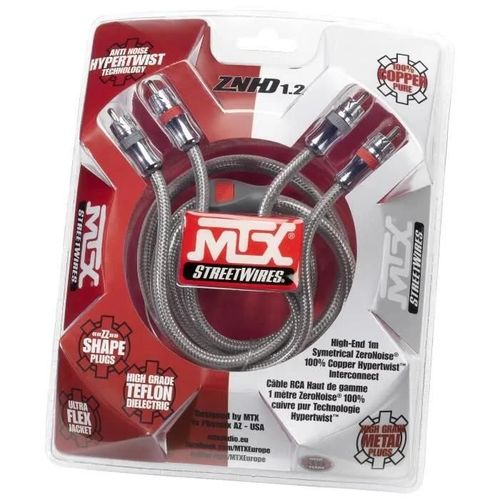 StreetWires ZNHD1.2 Cable RCA 1 m Haut de Gamme 100 Cuivre ZeroNoise