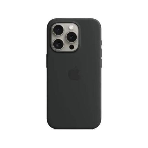 Apple - Coque De Protection Pour Téléphone Portable - Compatibilité Avec Magsafe - Silicone - Noir - Pour Iphone 15 Pro Max