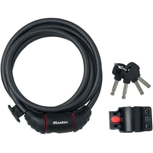 Câble Acier Tressé MASTER LOCK 1.8Mx10mm - 4 Clés