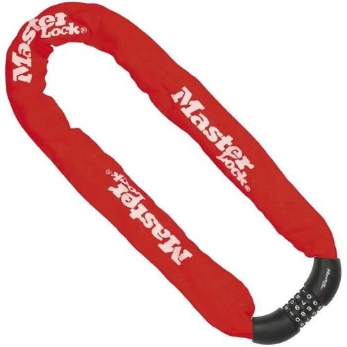 Master Lock Chaîne Antivol Vélo [Combinaison] [90 Cm Chaîne] [Rouge] 8392eurdprocolr