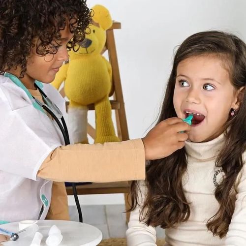 Ses Creative Mega Junior-Arzt-Set Weiß/Grün 17-Tlg