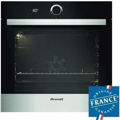 Brandt BXP5560X - Four - intégrable - niche - largeur : 56 cm - profondeur : 55 cm - hauteur : 58.5 cm - avec système auto-nettoyant - classe A+ - acier inoxydable