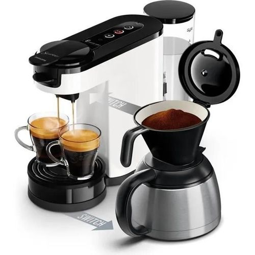 Philips Senseo Switch HD6592 - Machine à café - 1 bar - 7 tasses - blanc titane