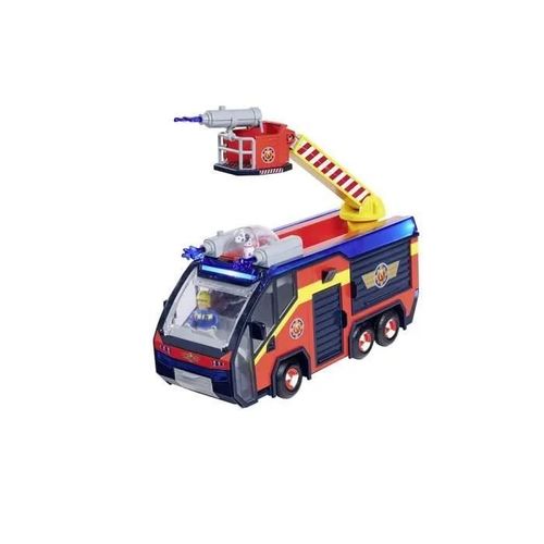 Sam Le Pompier - Camion De Pompier - Jupiter - 2 Figurines - Sons Et Lumieres - Plusieurs Accessoires - 3 Piles Incluses