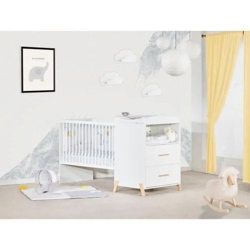 Babyprice - Joy Naturel - Lit Combine Evolutif 120x60 En 90x190 - Baby Price