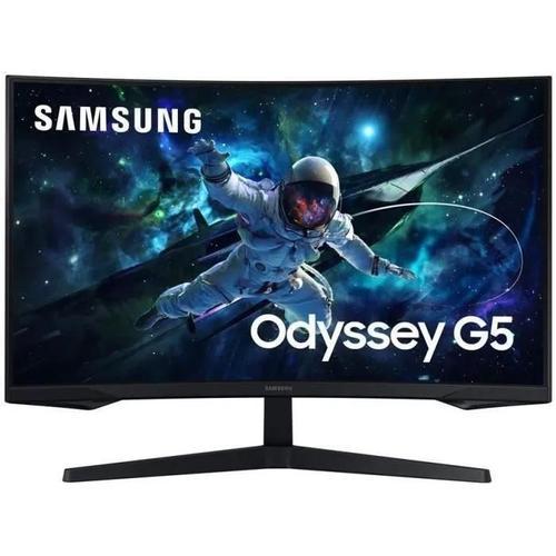 Samsung Odyssey G5 S32CG552EU - G55C Series - écran LED - jeux - incurvé - 32" - 2560 x 1440 QHD @ 165 Hz - VA - 300 cd/m² - 2500:1 - HDR10 - 1 ms - HDMI, DisplayPort - noir