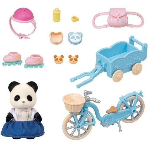 Sets Prets A Jouer La Fille Panda, Son Vélo Et Sa Remorque