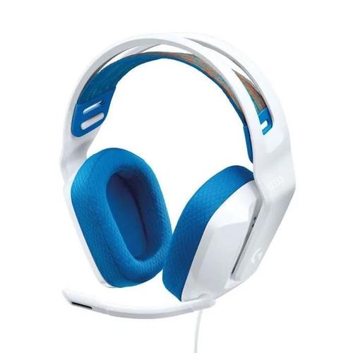 Logitech G Casque de jeu filaire G335 - Micro-casque - circum-aural - filaire - jack 3,5mm - blanc - Certifié Discord