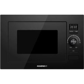 Rosières RMG28/1PN - Four micro-ondes grill - intégrable - 28 litres - 900 Watt - verre noir/noir