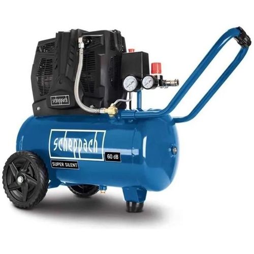 Compresseur silencieux HC25Si 24L 8bar 1.1kW 2 cyl. SCHEPPACH sans huile 60dB - 5906140901