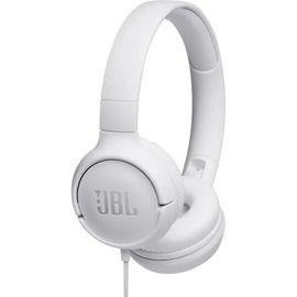 JBL TUNE 500 - Écouteurs avec micro - sur-oreille - filaire - jack 3,5mm - blanc