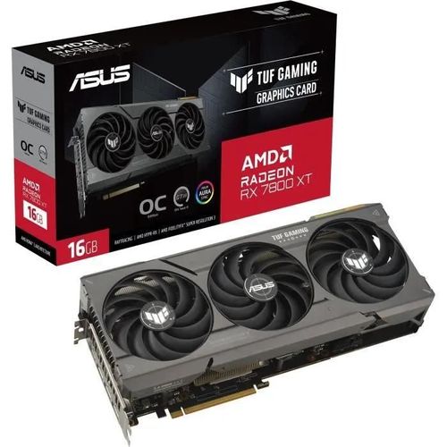 ASUS TUF Gaming Radeon RX 7800 XT 16GB - OC Edition - carte graphique - Radeon RX 7800 XT - 16 Go GDDR6 - PCIe 4.0 - HDMI, 3 x DisplayPort - noir