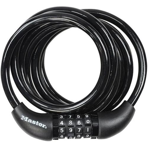 Master Lock Cble Antivol Noir 1,80 M