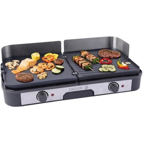 Fagor FG823 - Plancha/gril -électrique - 1290 cm ² - inox