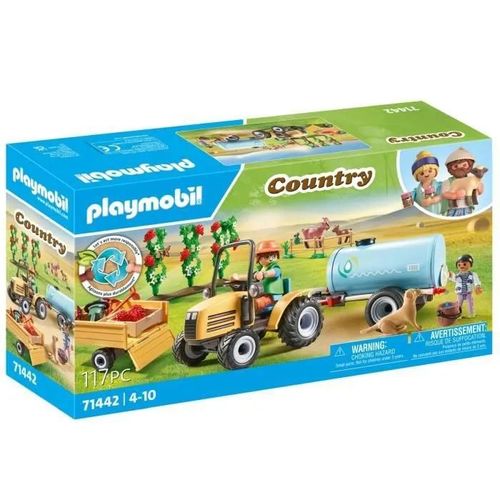 Playmobil Country 71442 - Fermier Avec Tracteur Et Citerne