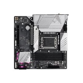 AORUS B760M ELITE AX - Carte-mère - micro ATX - Socket LGA1700 - B760 Chipset - USB-C Gen 2x2, USB 3.2 Gen 2, USB 3.2 Gen 1, USB-C 3.2 Gen2 - 2.5 Gigabit LAN, Wi-Fi 6E, Bluetooth - carte...
