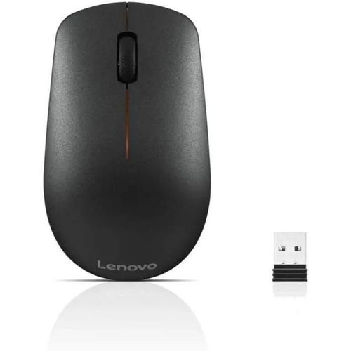 Lenovo 400 - Souris - droitiers et gauchers - optique - 3 boutons - sans fil - 2.4 GHz - récepteur sans fil USB - noir