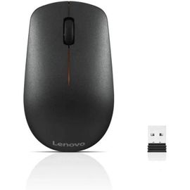 Lenovo 400 - Souris - droitiers et gauchers - optique - 3 boutons - sans fil - 2.4 GHz - récepteur sans fil USB - noir