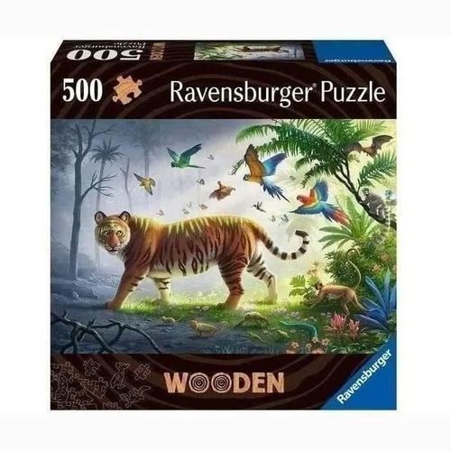 Puzzle Puzzle En Bois - Rectangulaire - 500 Pcs - Tigre De La Jungle