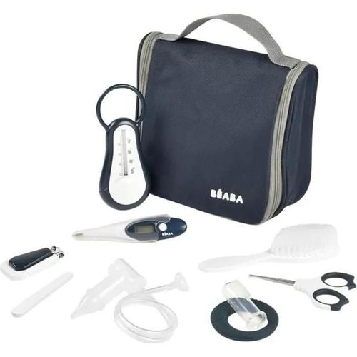 Béaba - Trousse De Toilette Nomade Complète Pour Bébé Marine - Bain/Soin