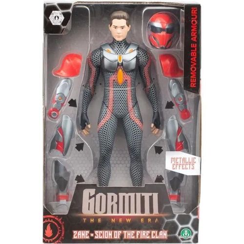 Live Action Gormiti - Figurine Articulée De 27 Cm Scion Avec Armure - Feu