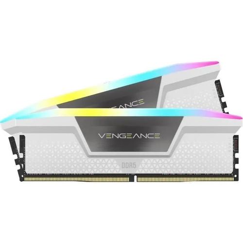 CORSAIR Vengeance RGB - DDR5 - kit - 32 Go: 2 x 16 Go - DIMM 288 broches - 3000 MHz / PC5-48000 - CL40 - 1.35 V - blanc