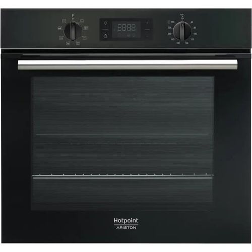 Hotpoint Ariston FA2 540 P BL HA - Four - intégrable - niche - largeur : 56 cm - profondeur : 55.5 cm - hauteur : 60 cm - avec système auto-nettoyant - noir