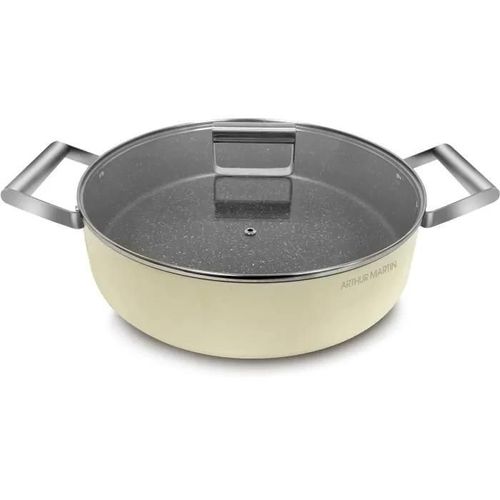 Faitout Bas En Aluminium Forgé 24 Cm Crème Arthur Martin Am6523
