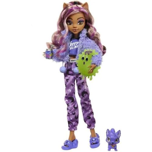 Creepover Party Monster High - Coffret Soirée Pyjama Clawd Wolf - Poupée - 4 Ans Et +