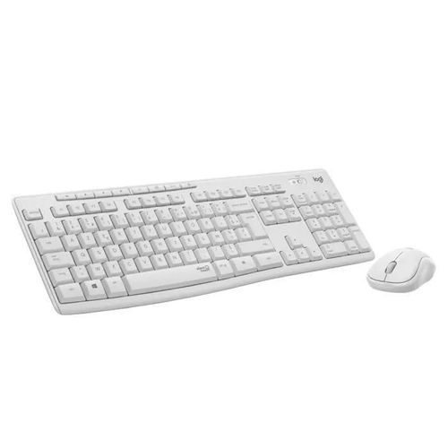 Logitech MK295 Silent - Ensemble clavier et souris - sans fil - 2.4 GHz - Français - blanc cassé