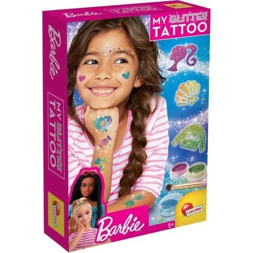 Kit De Tatouages Pailletés Barbie - Lisciani Giochi - Créez Des Tatouages Colorés Et Scintillants