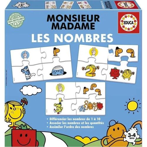 Jeu D'apprentissage - Educa - Monsieur Madame - Les Nombres