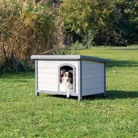 Niche Pour Chiens Classic Toit Plat. 85 X 58 X 60 Cm . Grise