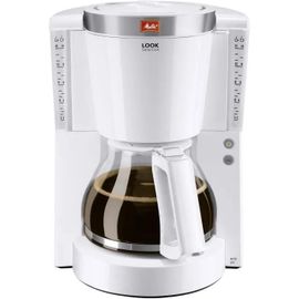 Melitta 1011-03 Look Selection- Cafetière filtre- AromaSelector- avec verseuse en verre- blanc