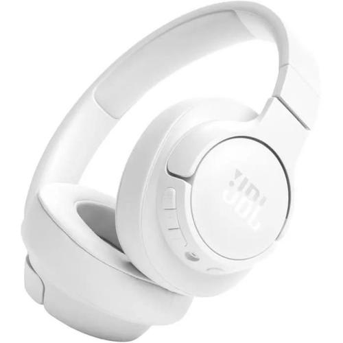 JBL TUNE 720BT - Écouteurs avec micro - circum-aural - Bluetooth - sans fil, filaire - jack 3,5mm - blanc