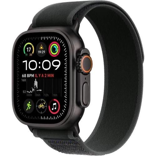 Apple Watch Ultra 2 Gps + Cellular 49 Mm Boîtier En Titane Noir Avec Boucle Trail Noir M/L